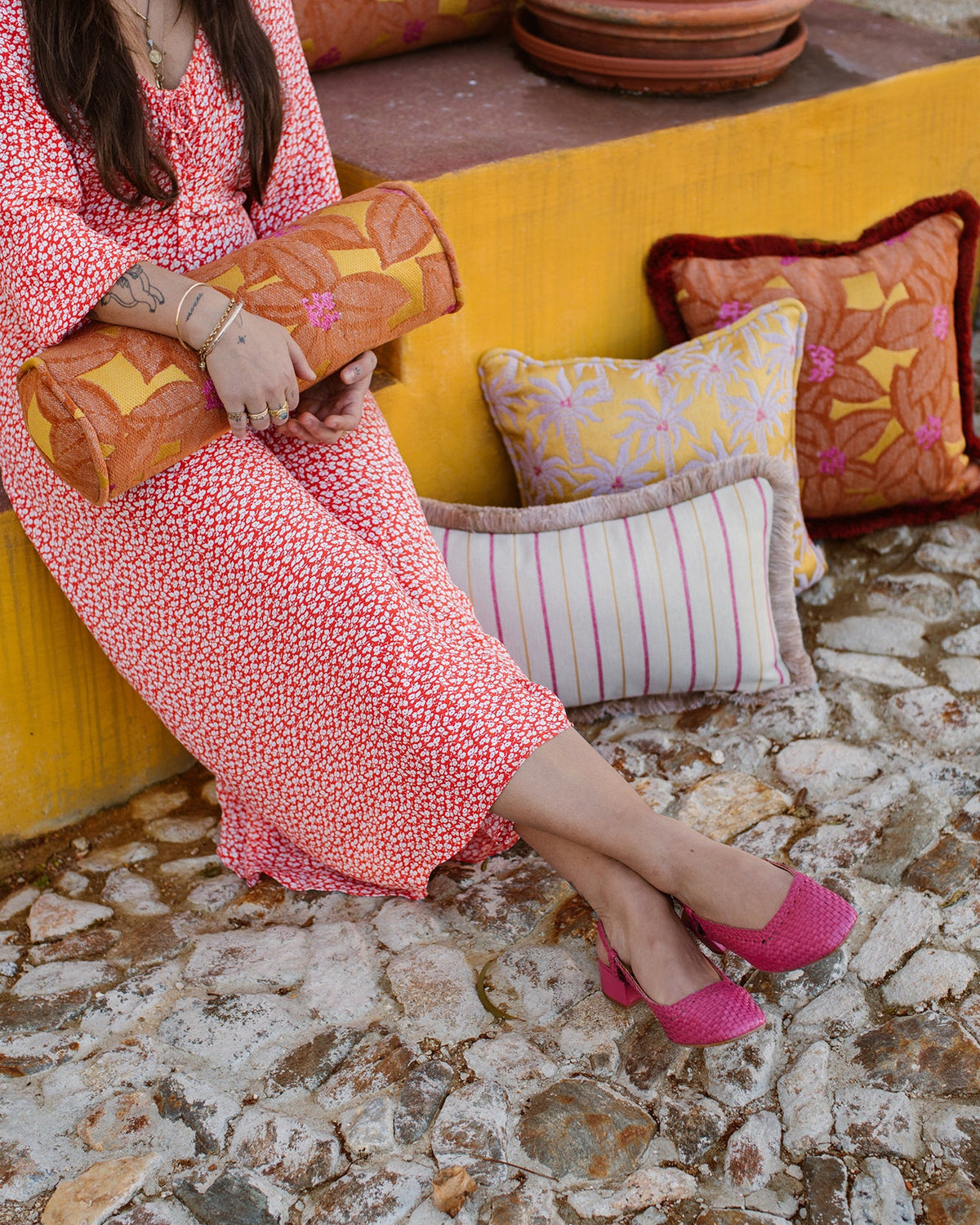 Cushion Michelle Sunflower & Pink