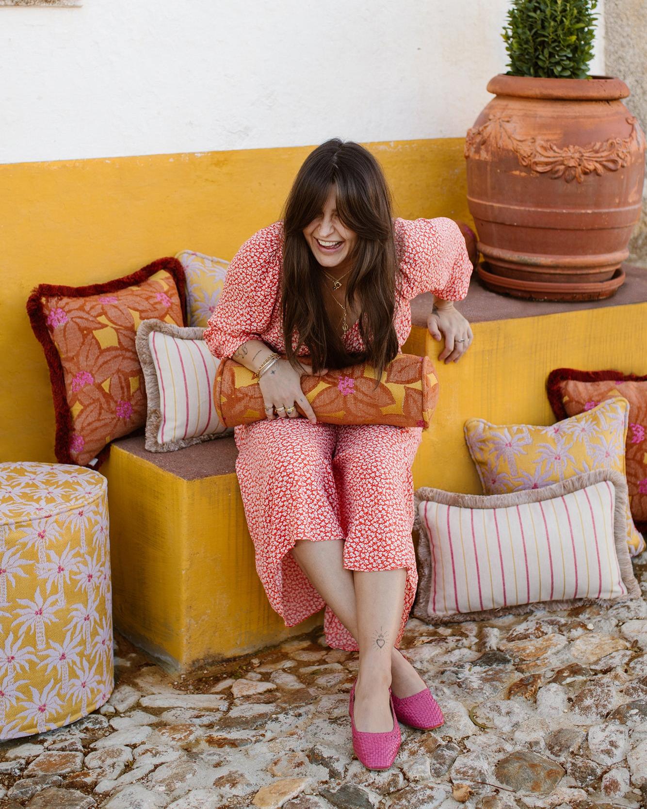 Pouf Laura Sunflower & Rose