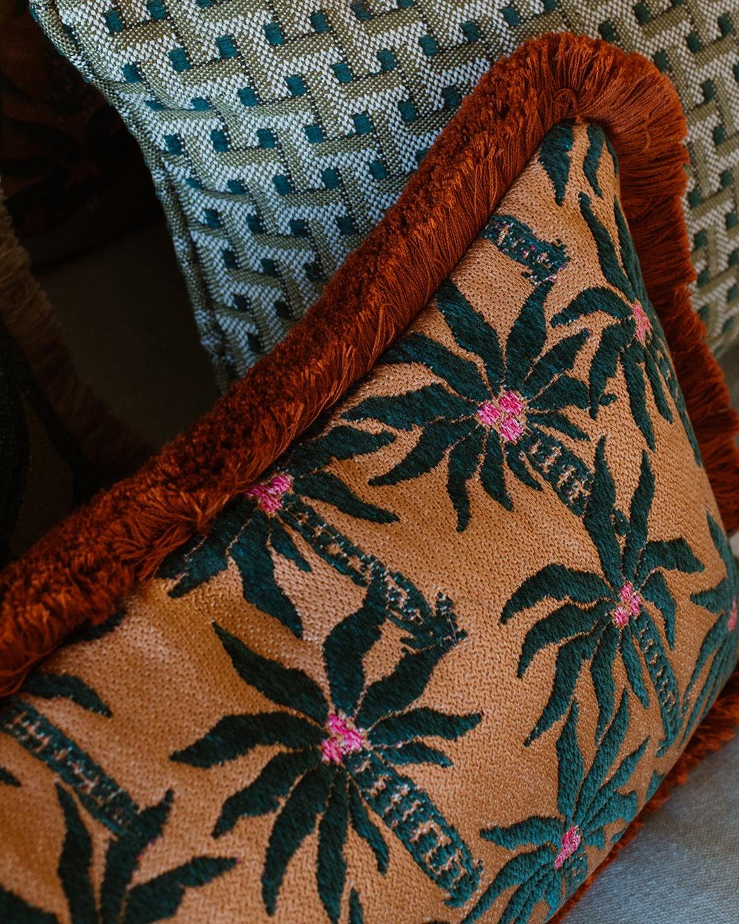 Cushion Laura Moss & Caramel