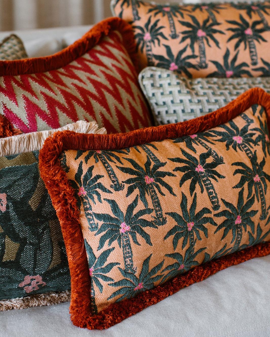 Cushion Laura Moss & Caramel