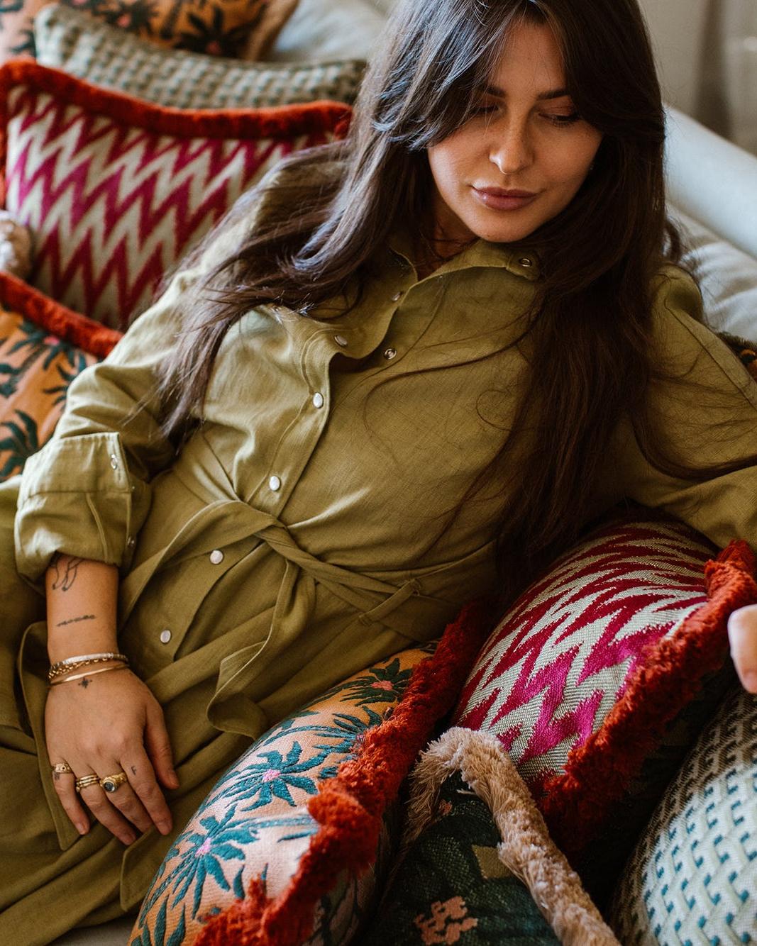 Cushion Janis Moss & Olive