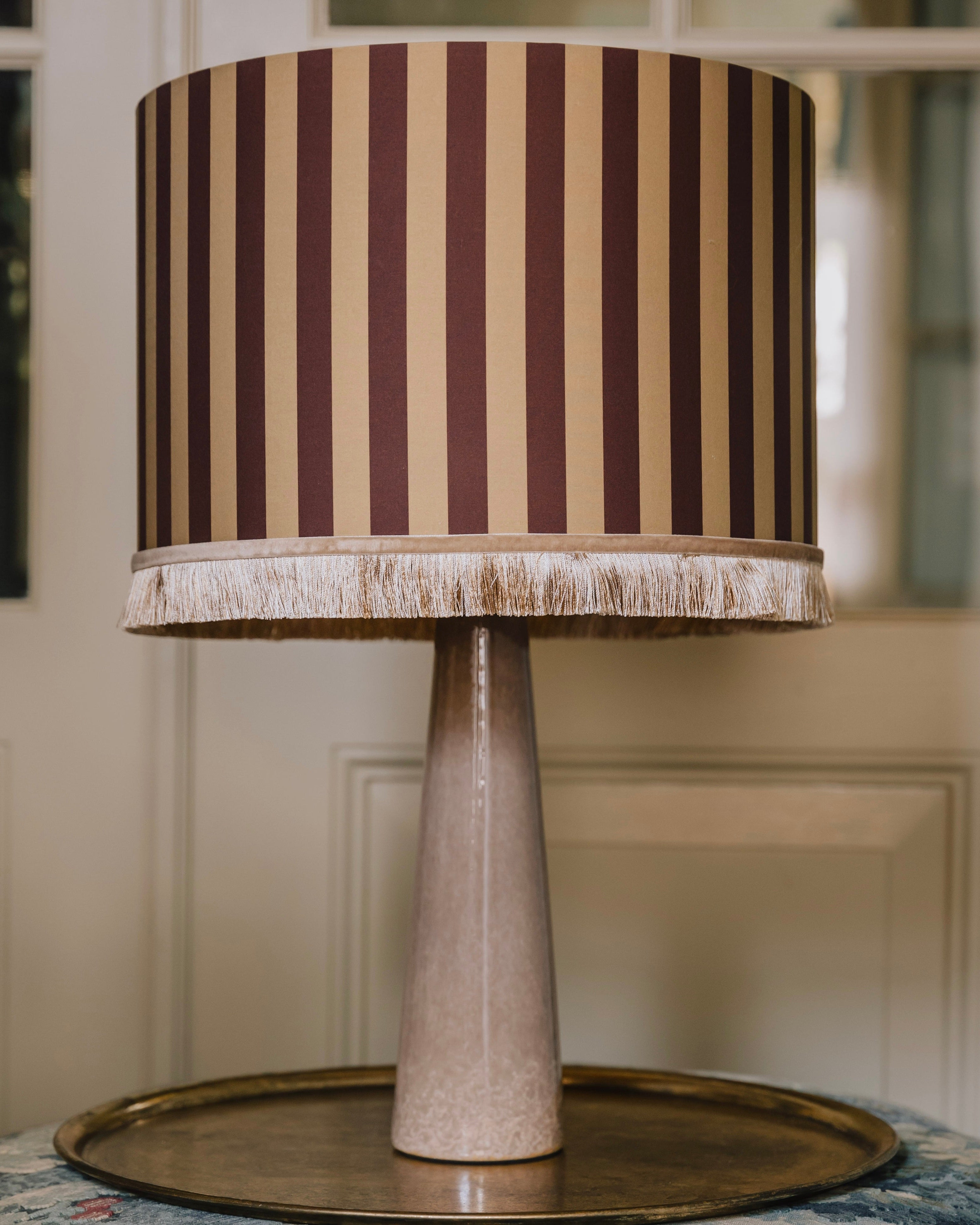 Lampshade Jackie Chocolate & Raffia