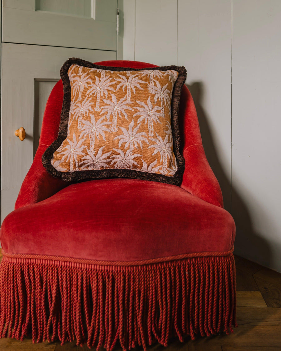 Double sided cushion Yin Chocolate & Rose x Laura Rose & Caramel