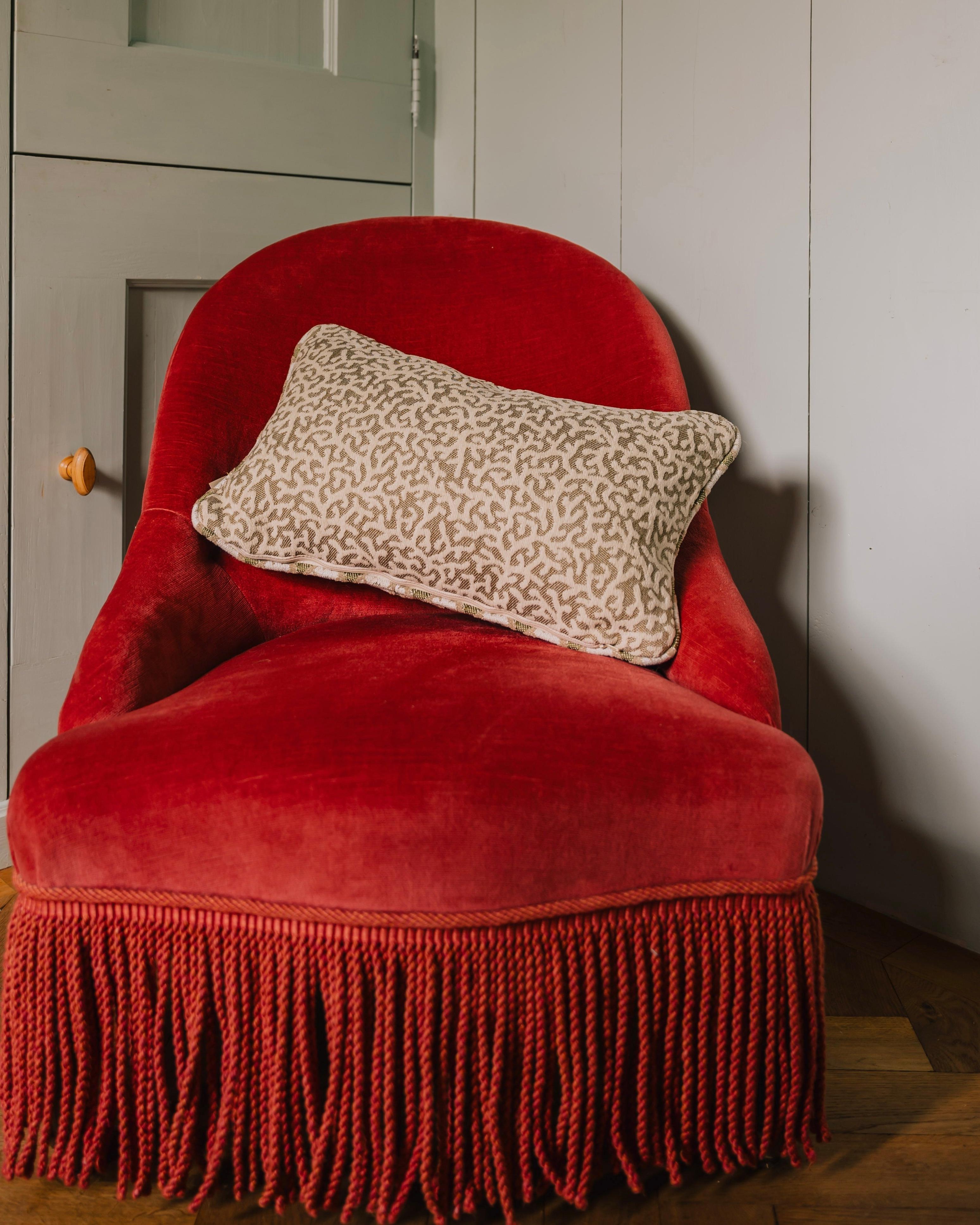Double sided cushion Jessica Olive & Ecru x Lauren Sand & Ecru