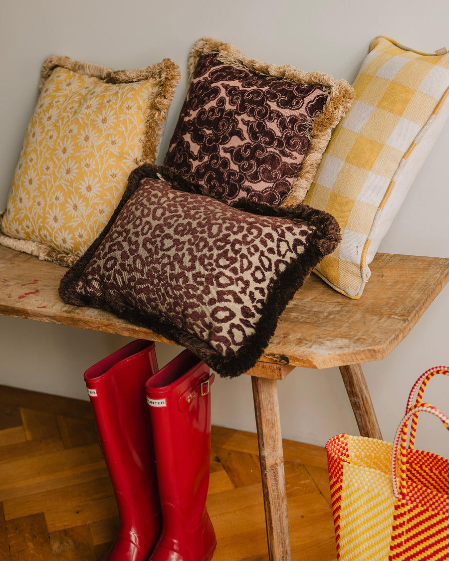 Cushion Brigitte Sunflower & Ecru