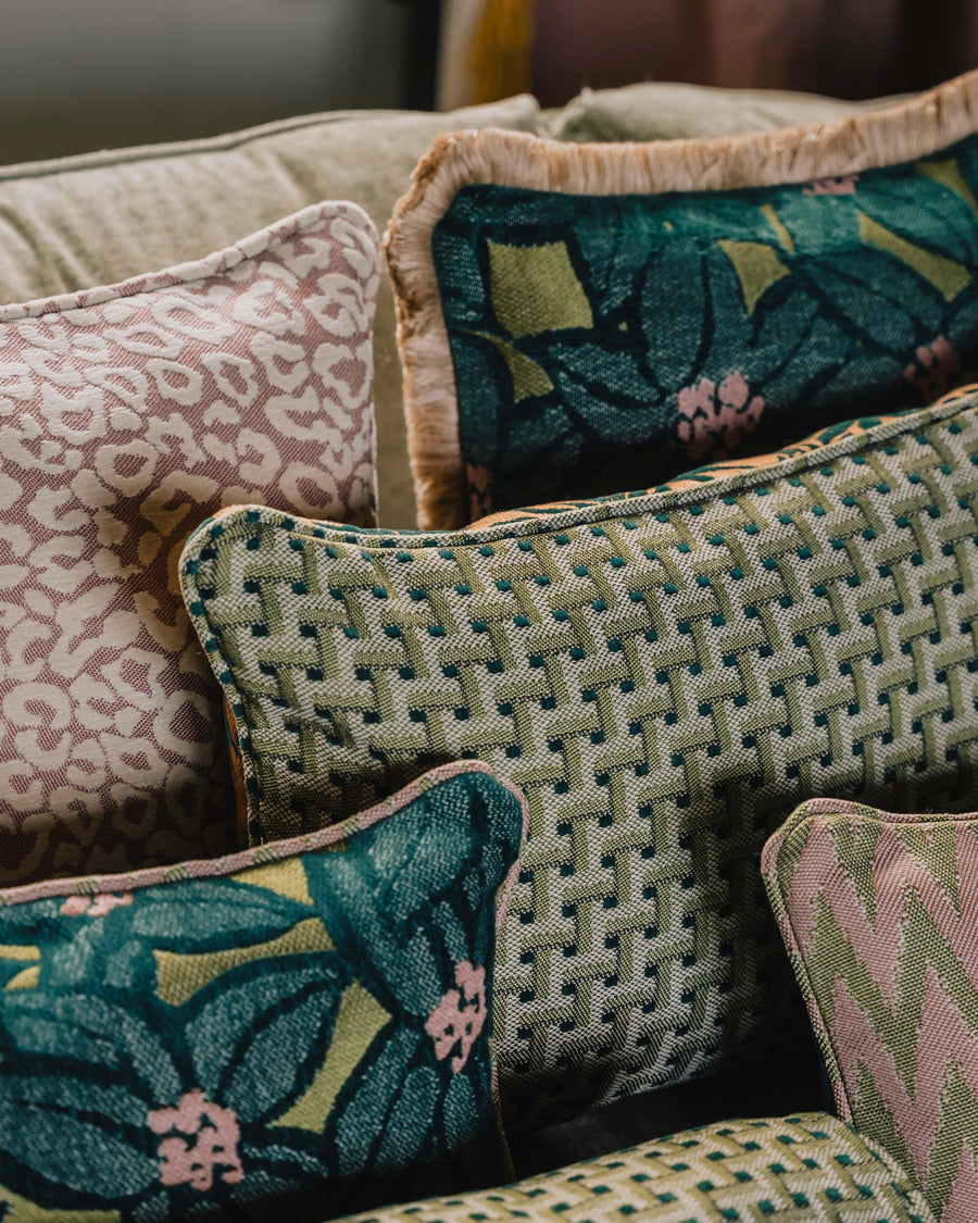 Double sided cushion Michelle Moss & Olive x Rosita Olive & Rose