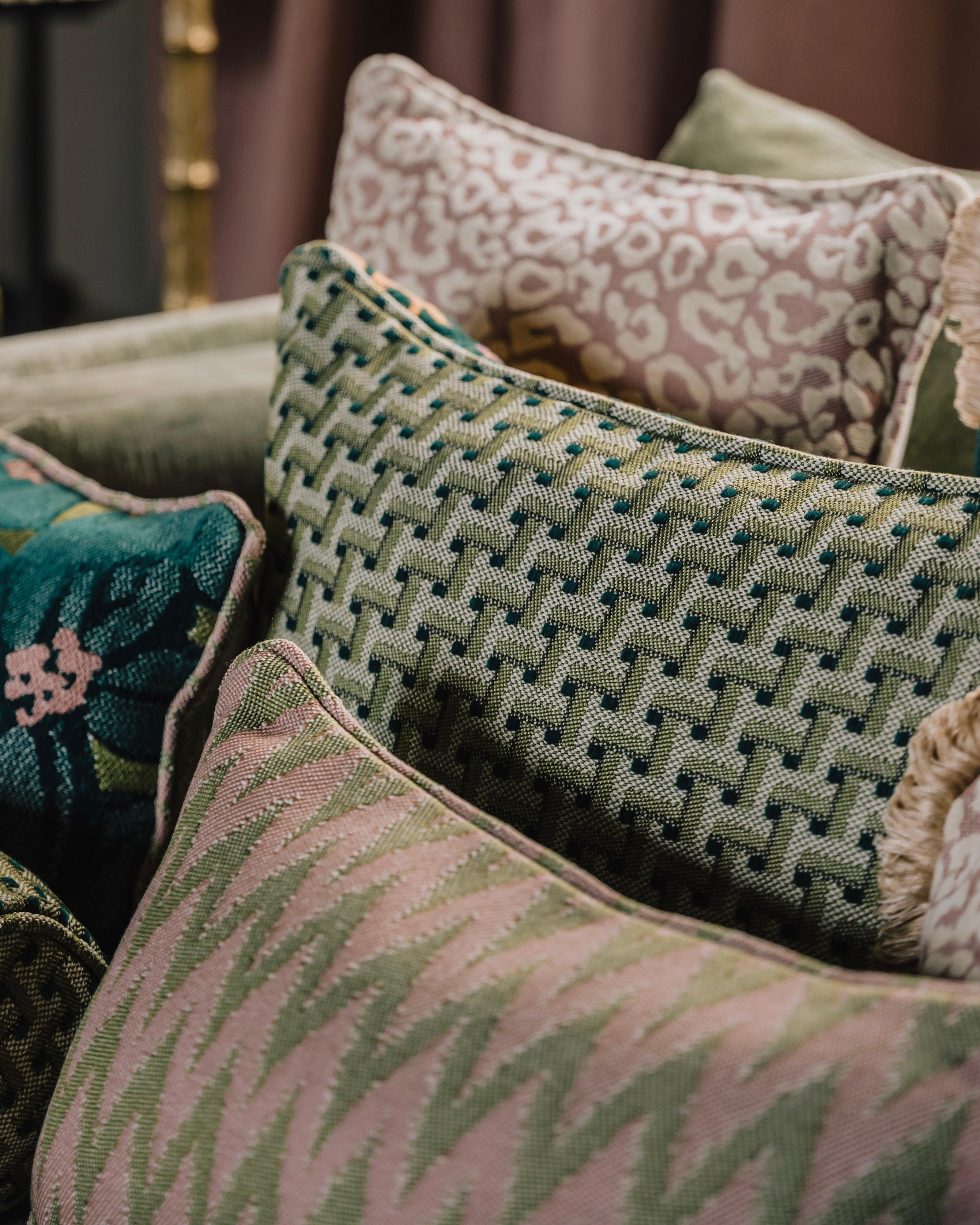 Double sided cushion Michelle Moss & Olive x Rosita Olive & Rose
