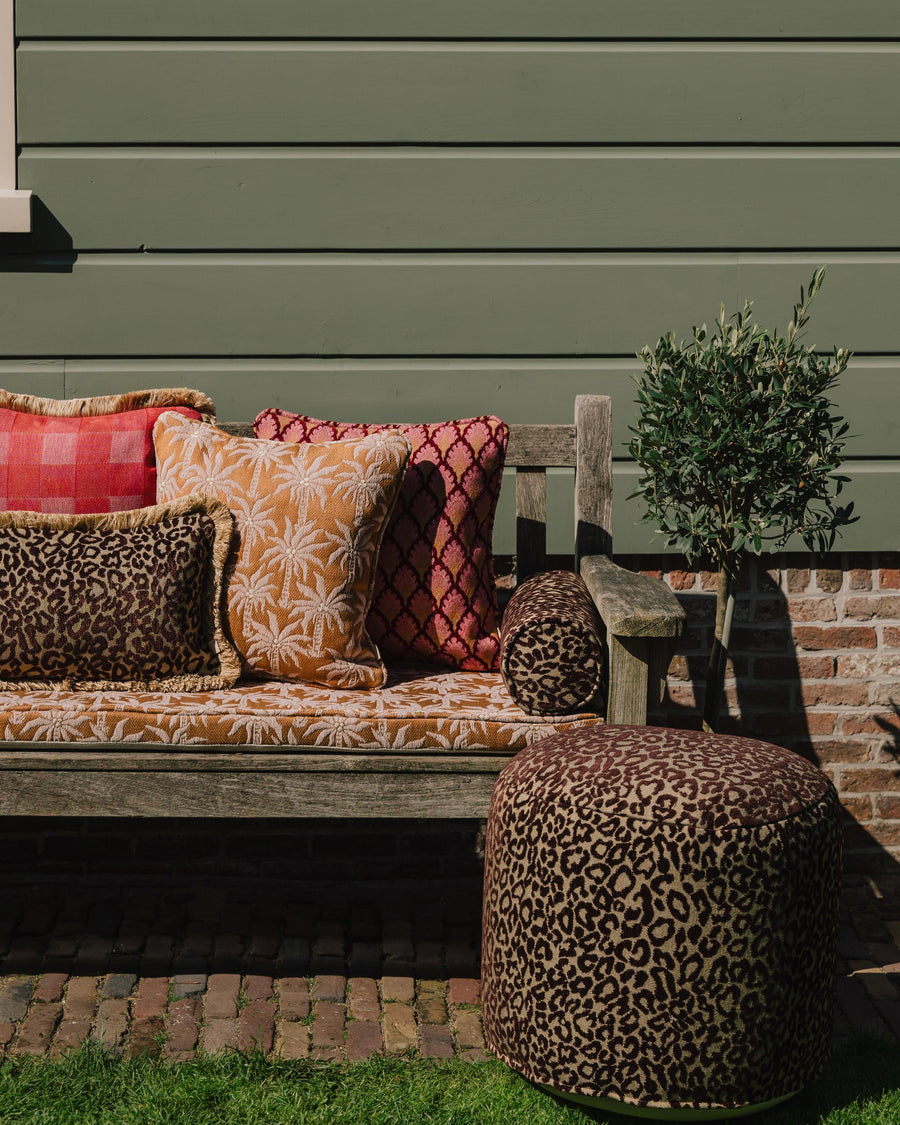 Cushion Maya Chocolate & Raffia