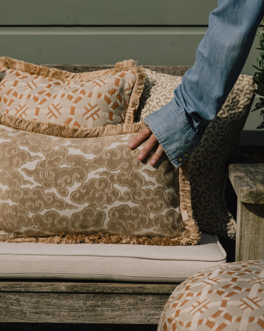 Double sided cushion Coco Caramel & Sand x Yin Sand & Ecru
