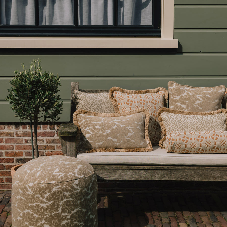 All-season pouf Yin Sand & Ecru