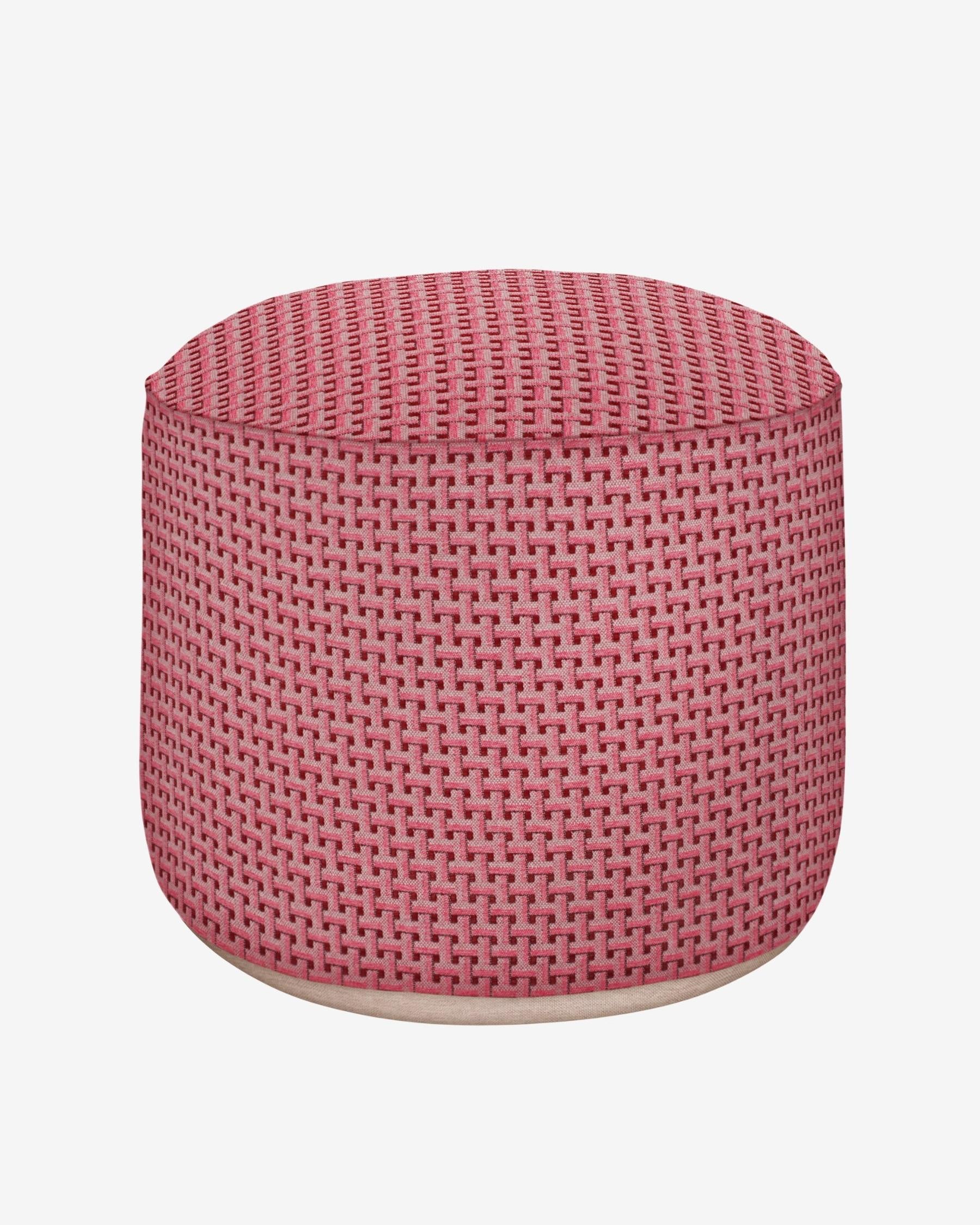 Sitzpouf Janis Bordeaux & Rosa