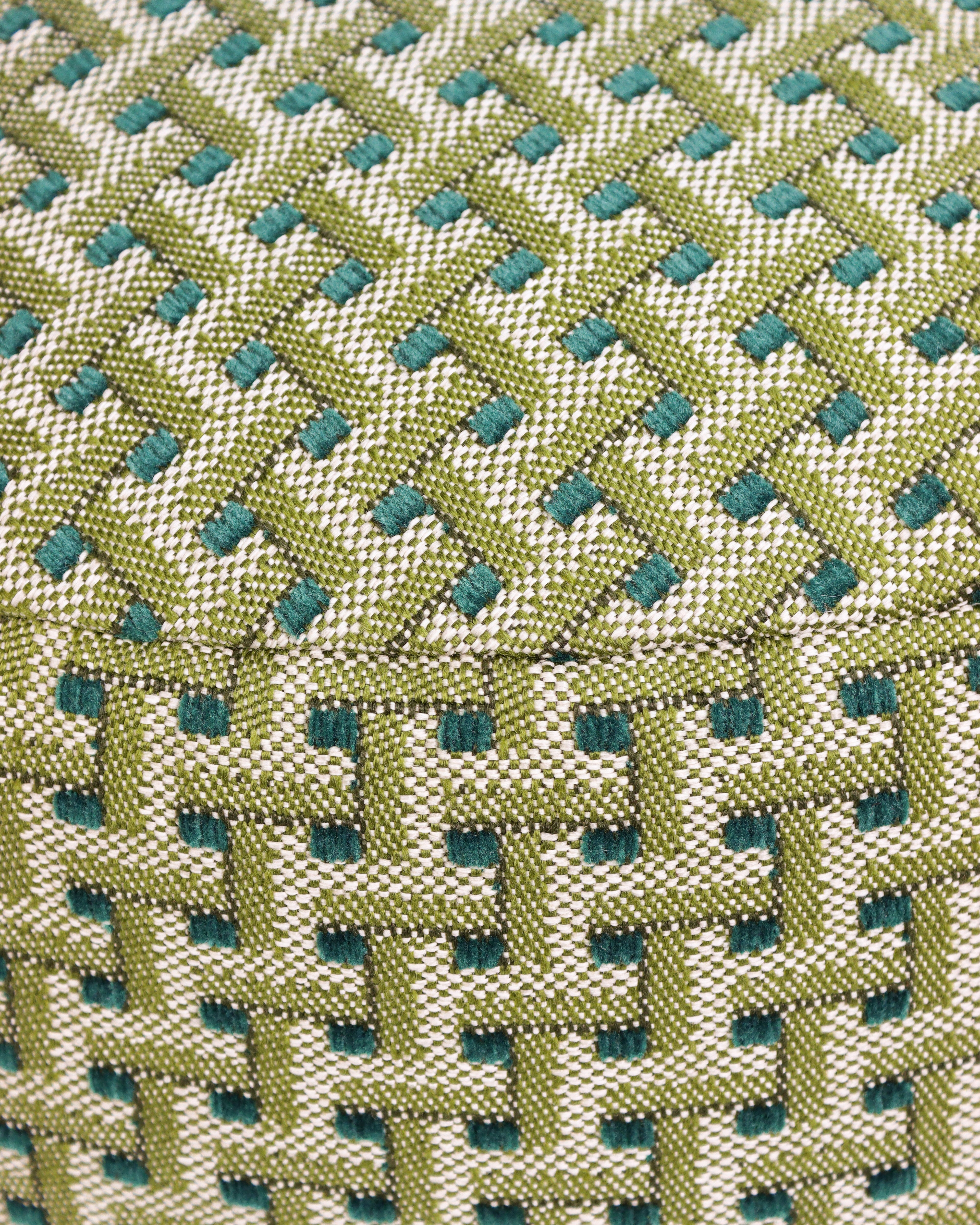 Sitzpouf Janis Moosgrün & Olivgrün