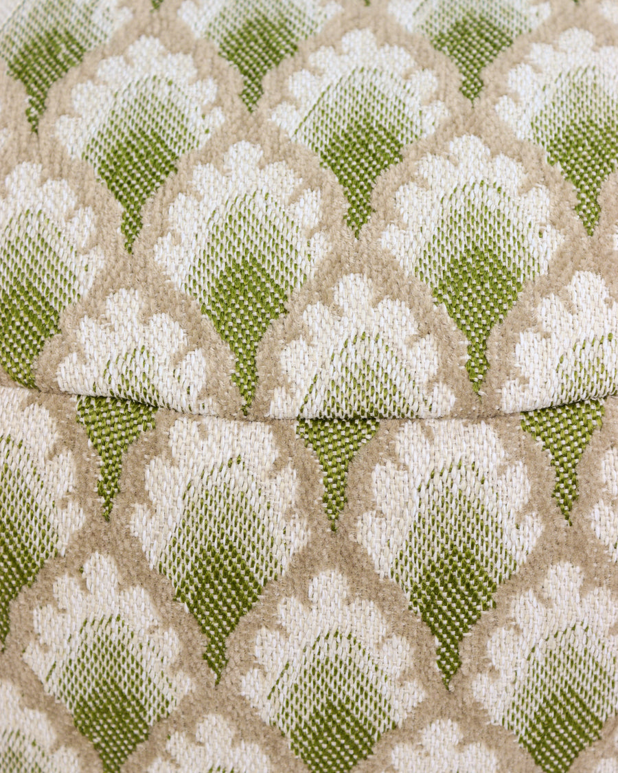All-season pouf Jessica Olive & Ecru
