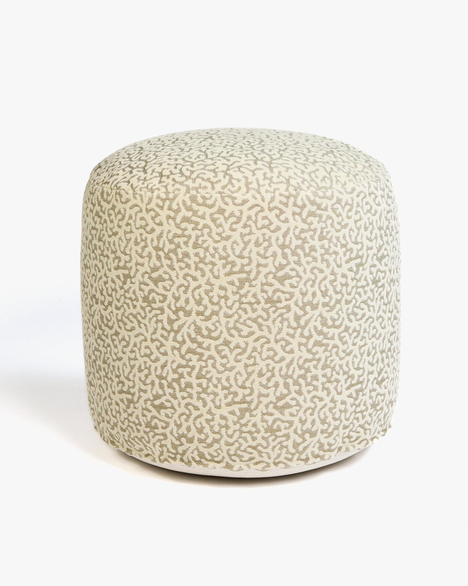 All-season pouf Lauren Sand & Ecru