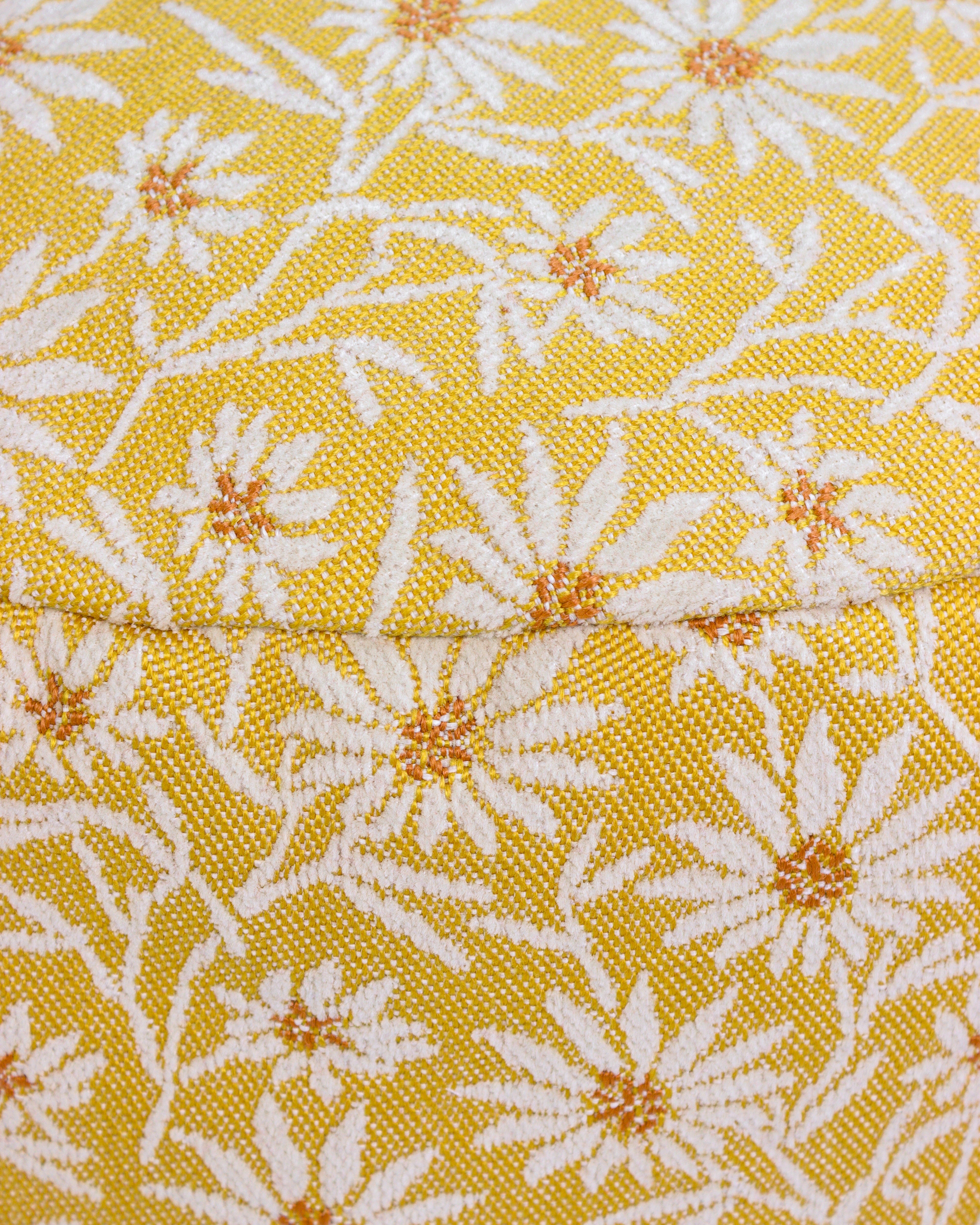 All-season pouf Mako Sunflower & Ecru