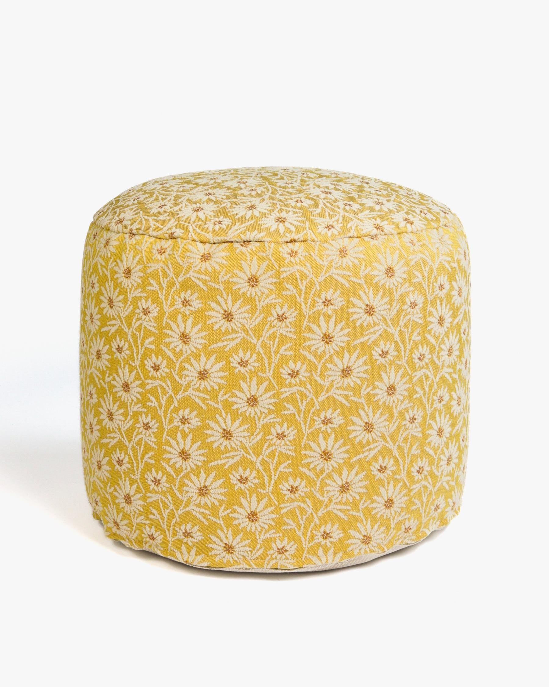 All-season pouf Mako Sunflower & Ecru