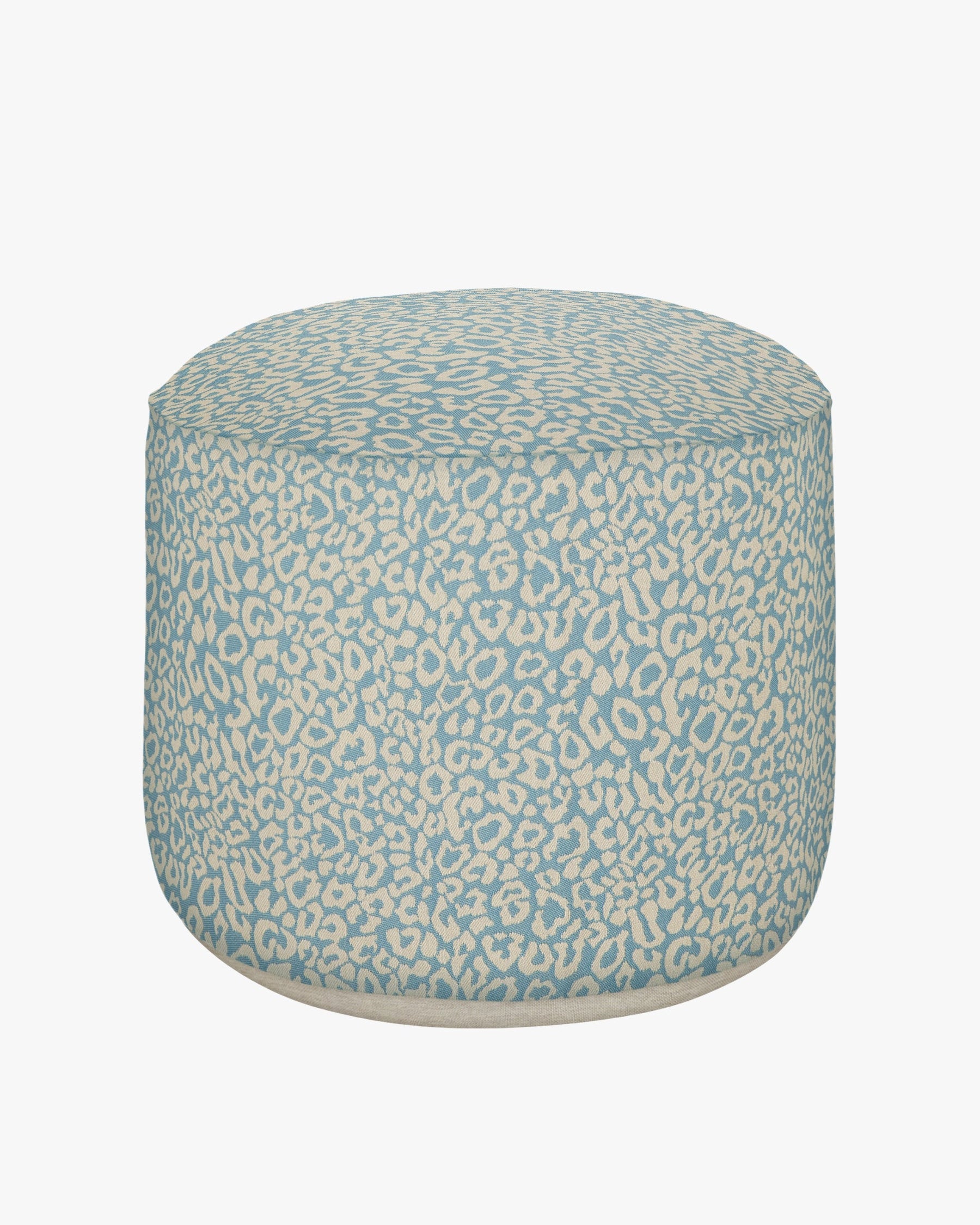 Sitzpouf Maya Eisblau & Ecru