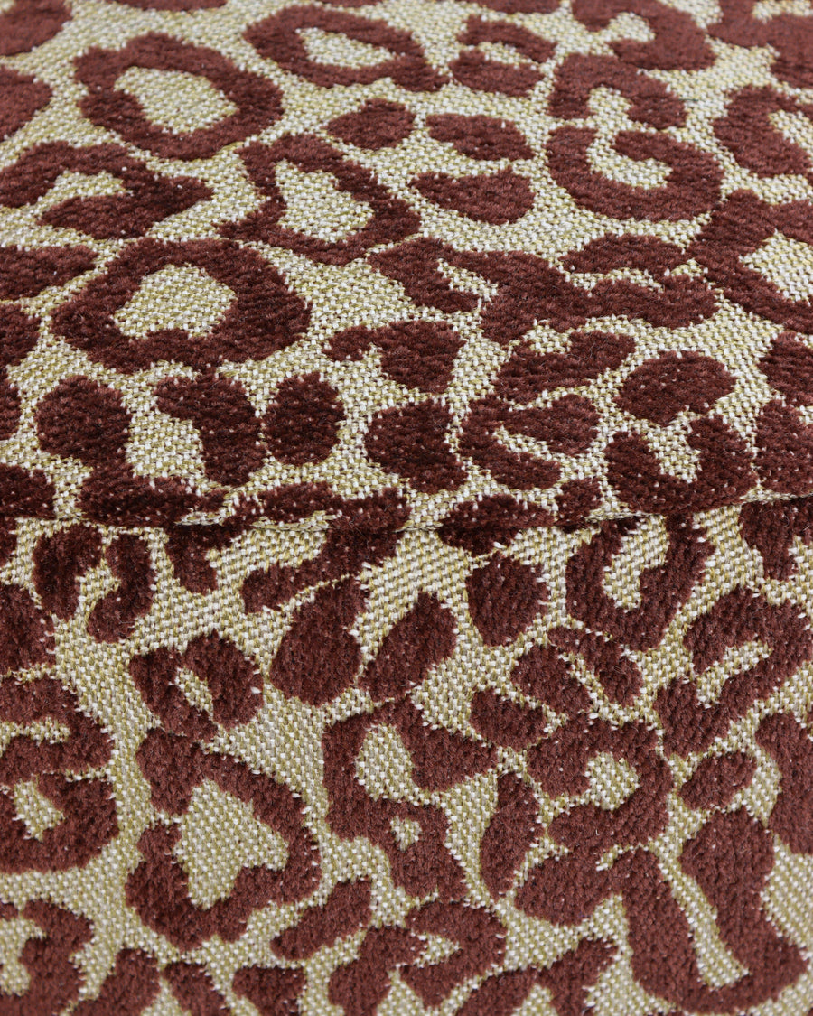 Sitzpouf Maya Schokoladenbraun & Raffia