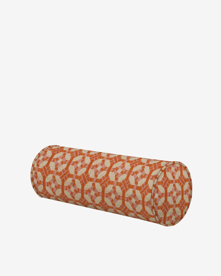 Rollkissen Coco Dunkles Orange & Rose