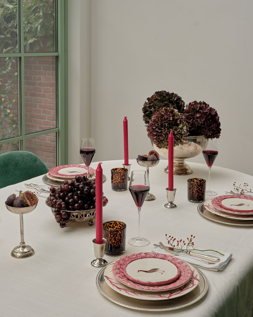 Handbemalter Essteller Atlantic Red