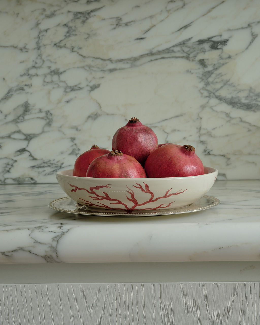 Handpainted Serving Bowl Atlantic Red