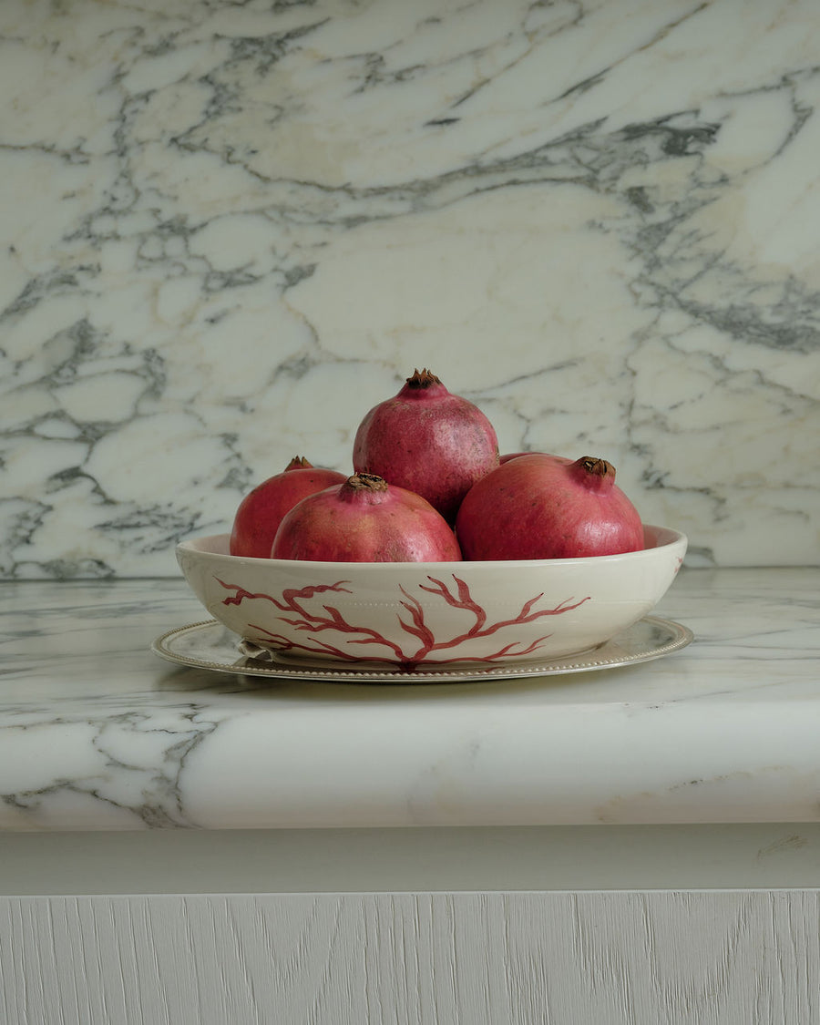 Handpainted Serving Bowl Atlantic Red
