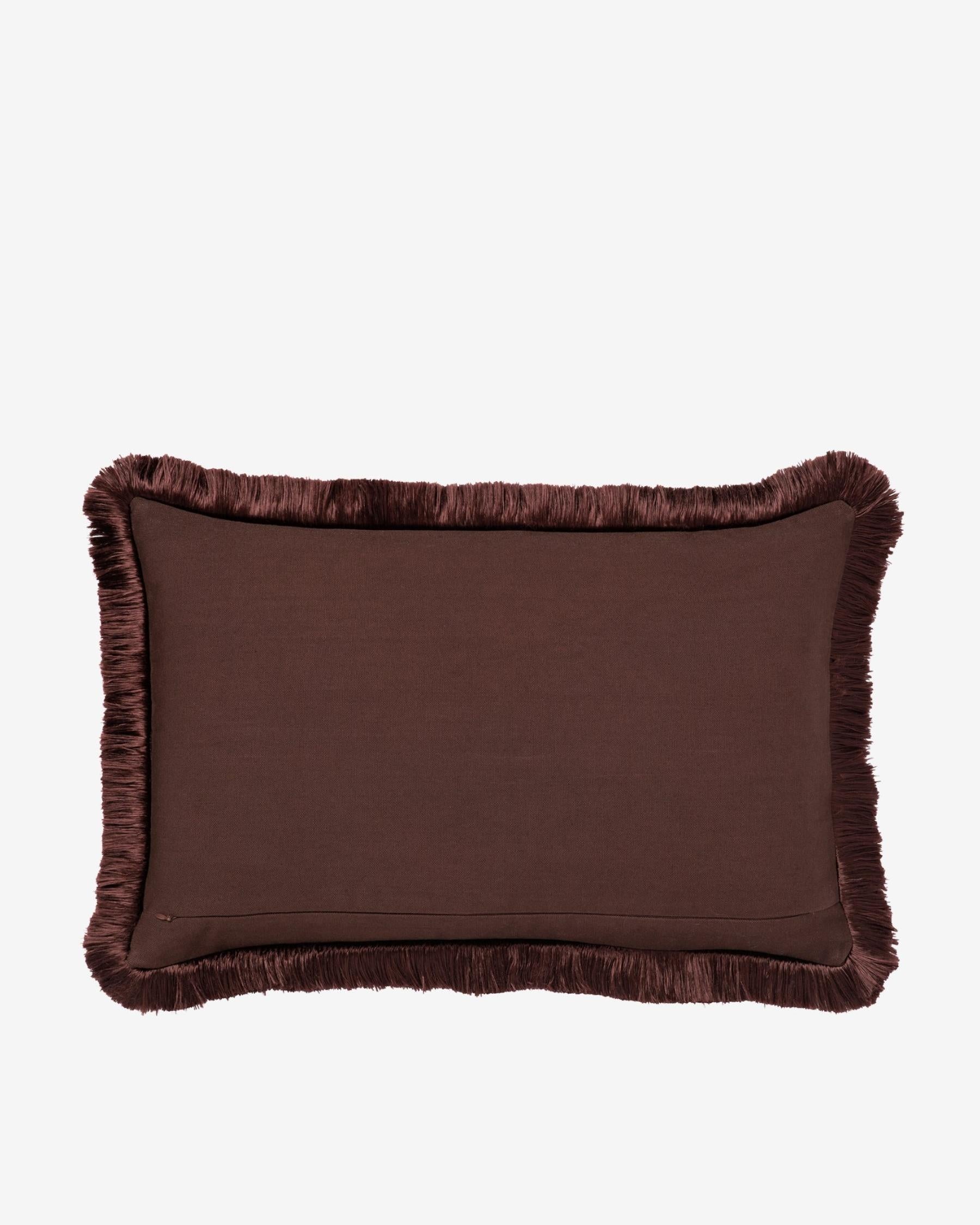 Cushion Jackie Chocolate & Coral