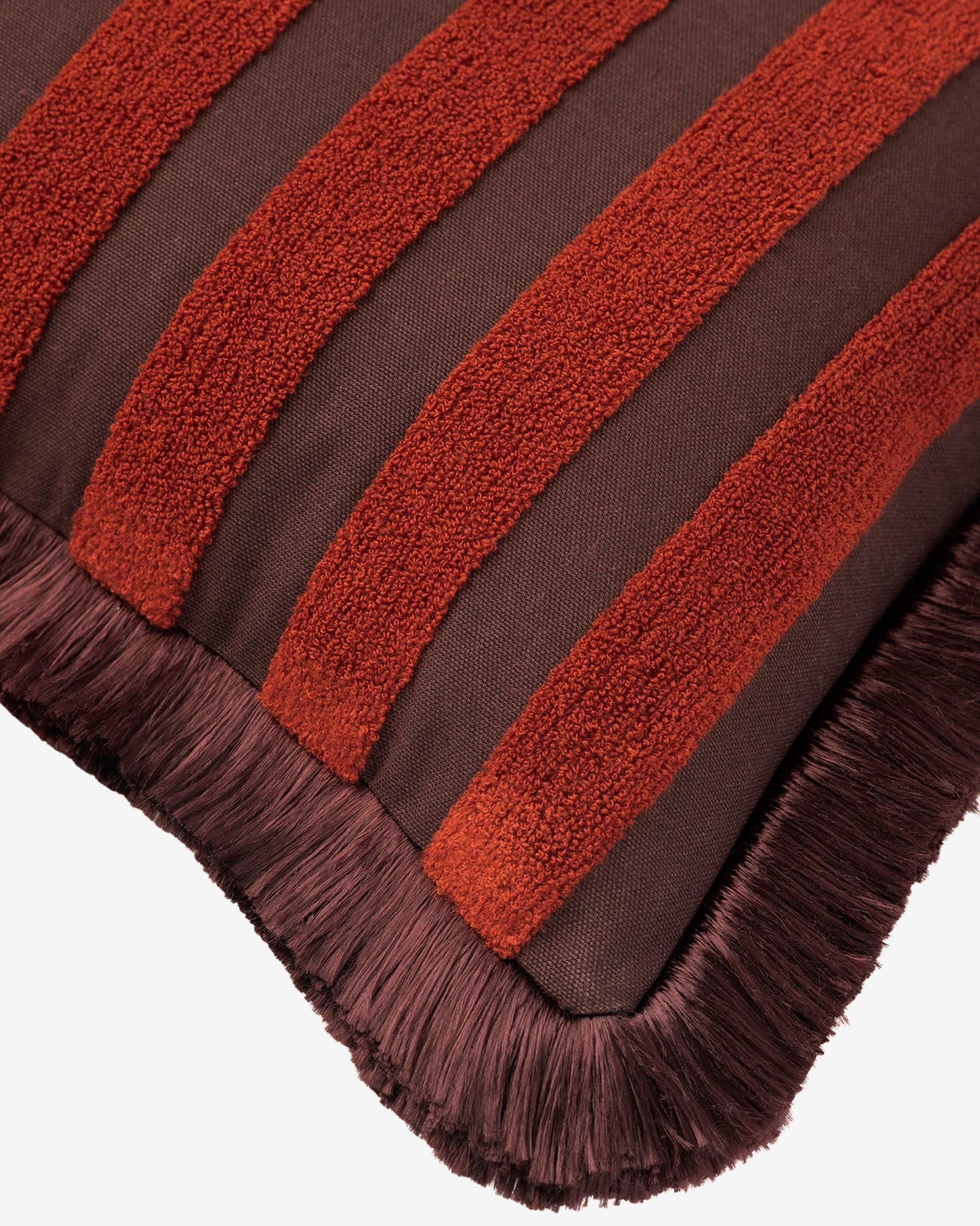 Cushion Jackie Chocolate & Coral