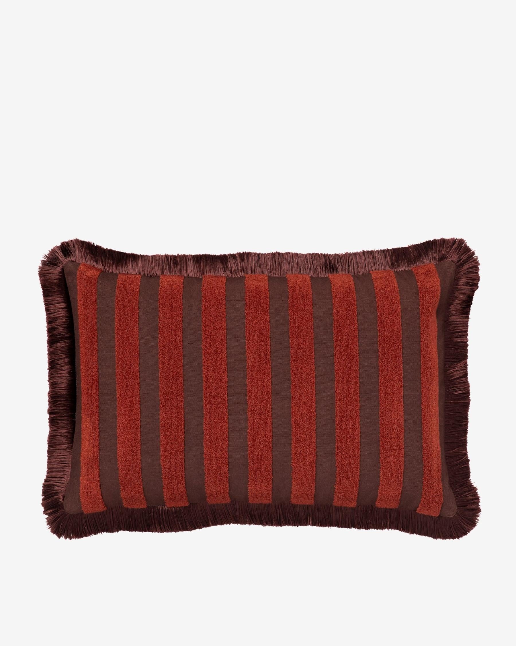 Cushion Jackie Chocolate & Coral