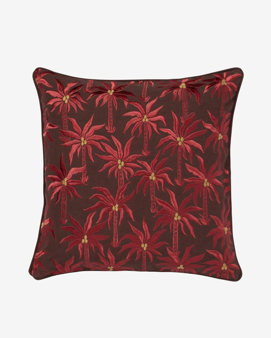 Cushion Laura Chocolate & Coral