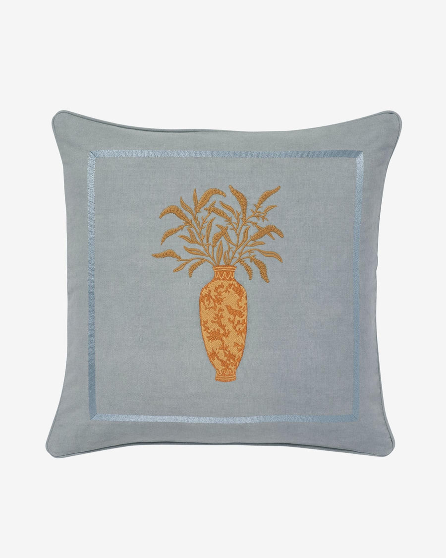 Cushion Rumi Smokey Blue & Caramel