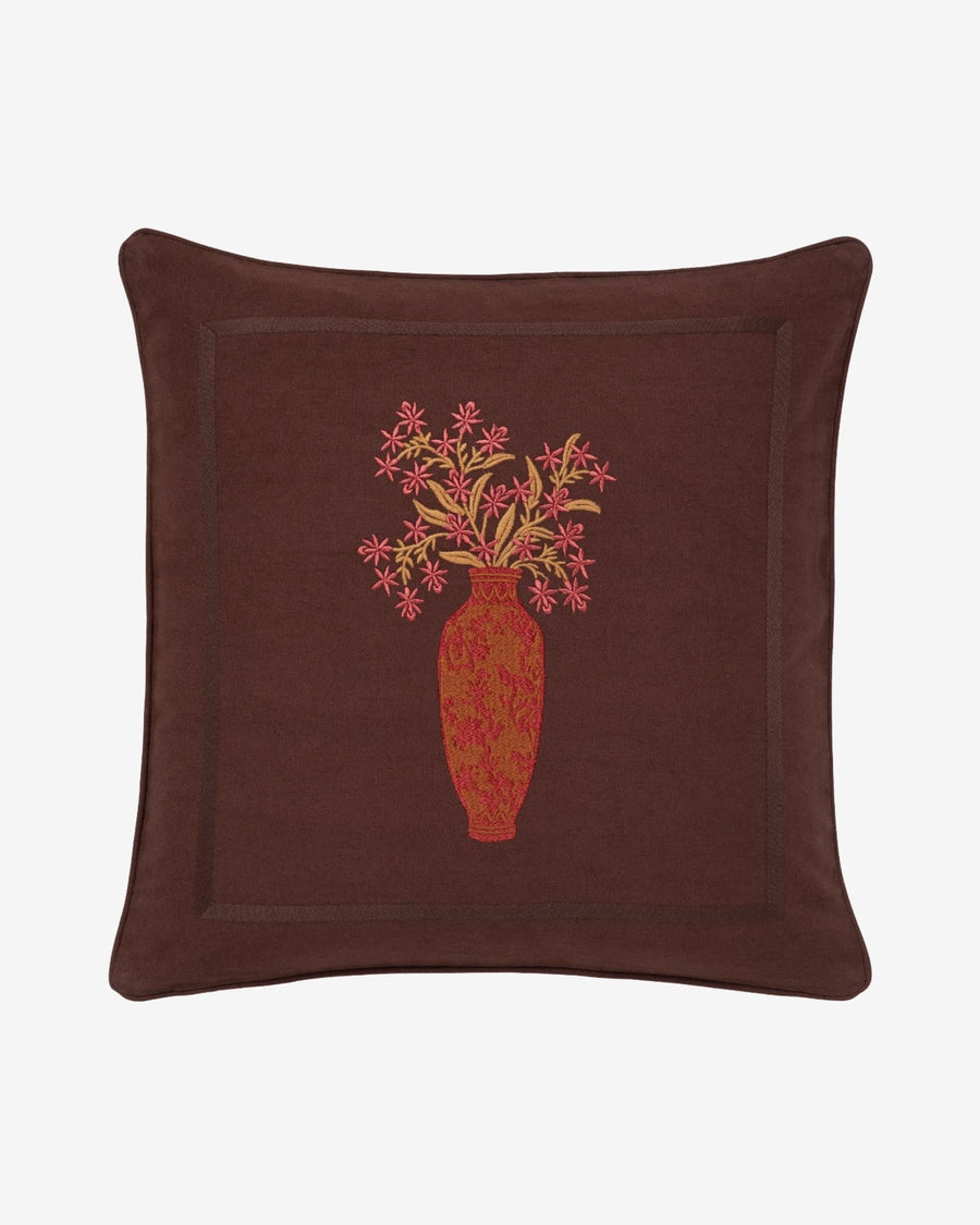 Cushion Rumi Chocolate & Pink