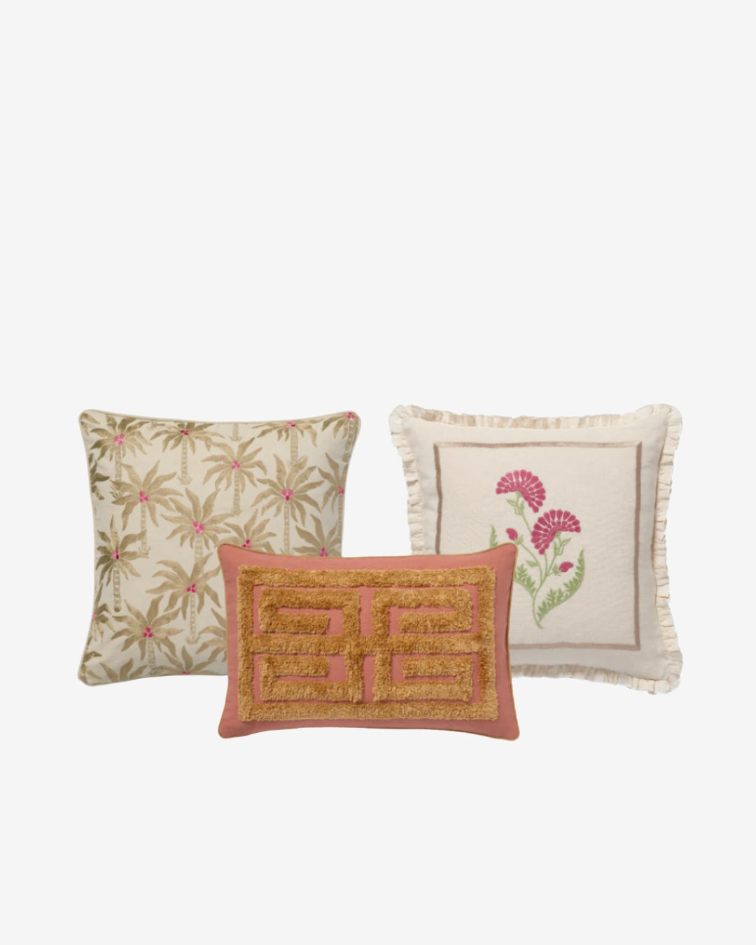 Cushion set Sand & Rose