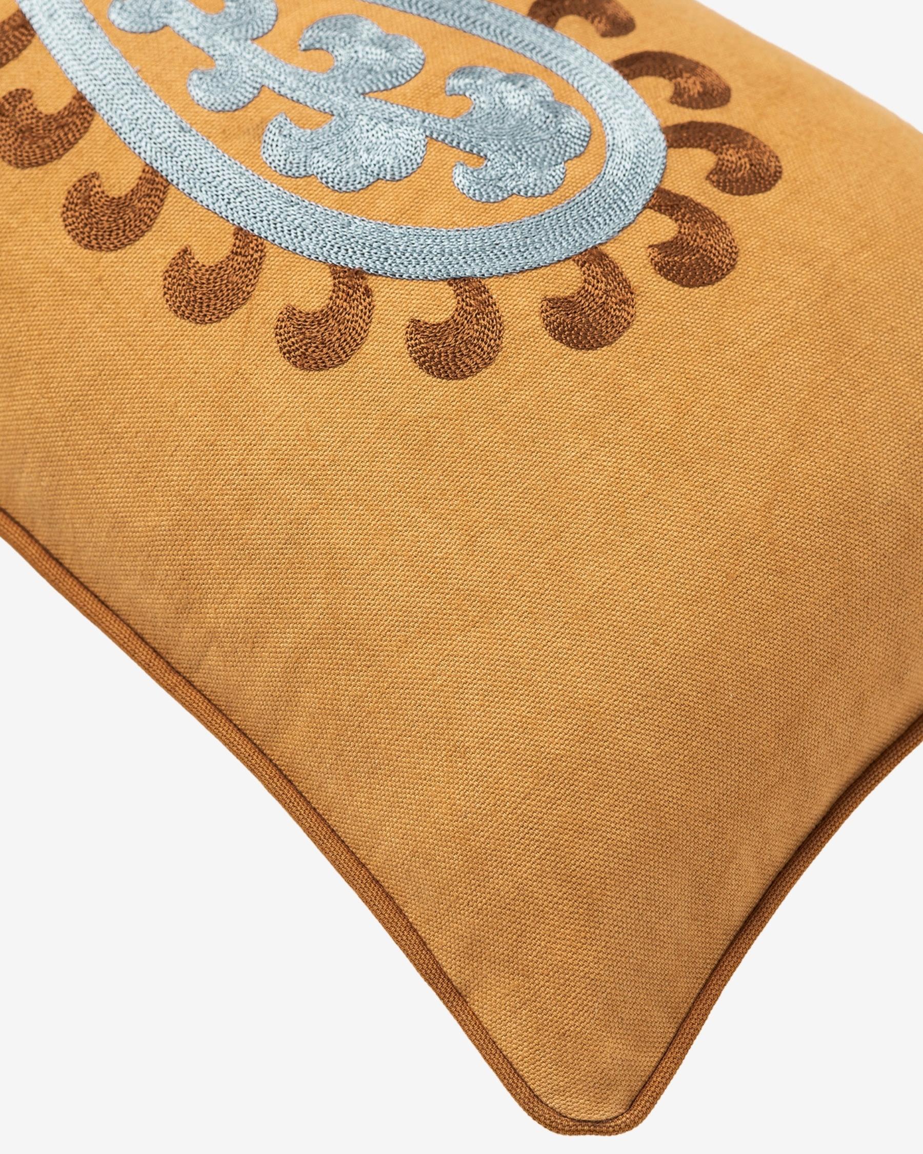Double sided cushion Siena Raffia & Smokey Blue
