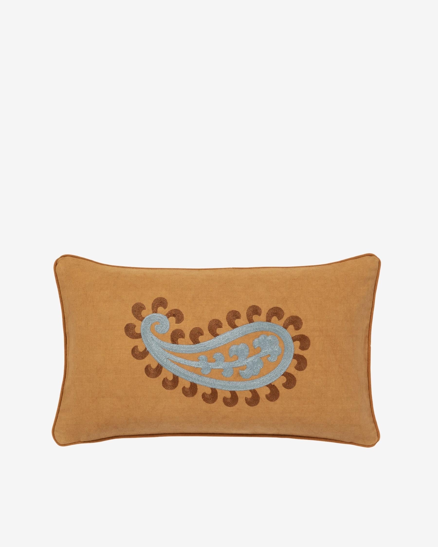Double sided cushion Siena Raffia & Smokey Blue
