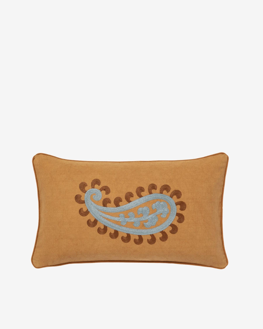 Double sided cushion Siena Raffia & Smokey Blue