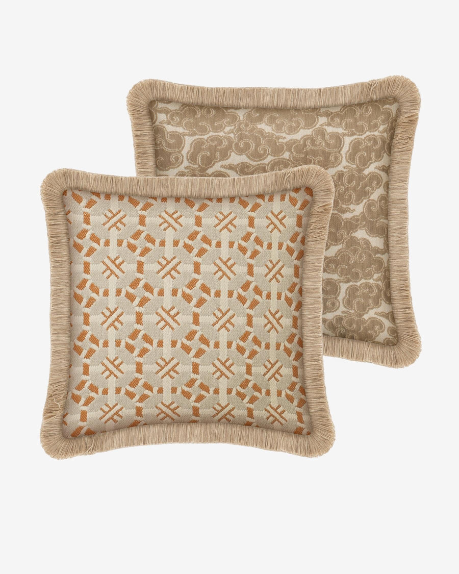 Double sided cushion Coco Caramel & Sand x Yin Sand & Ecru