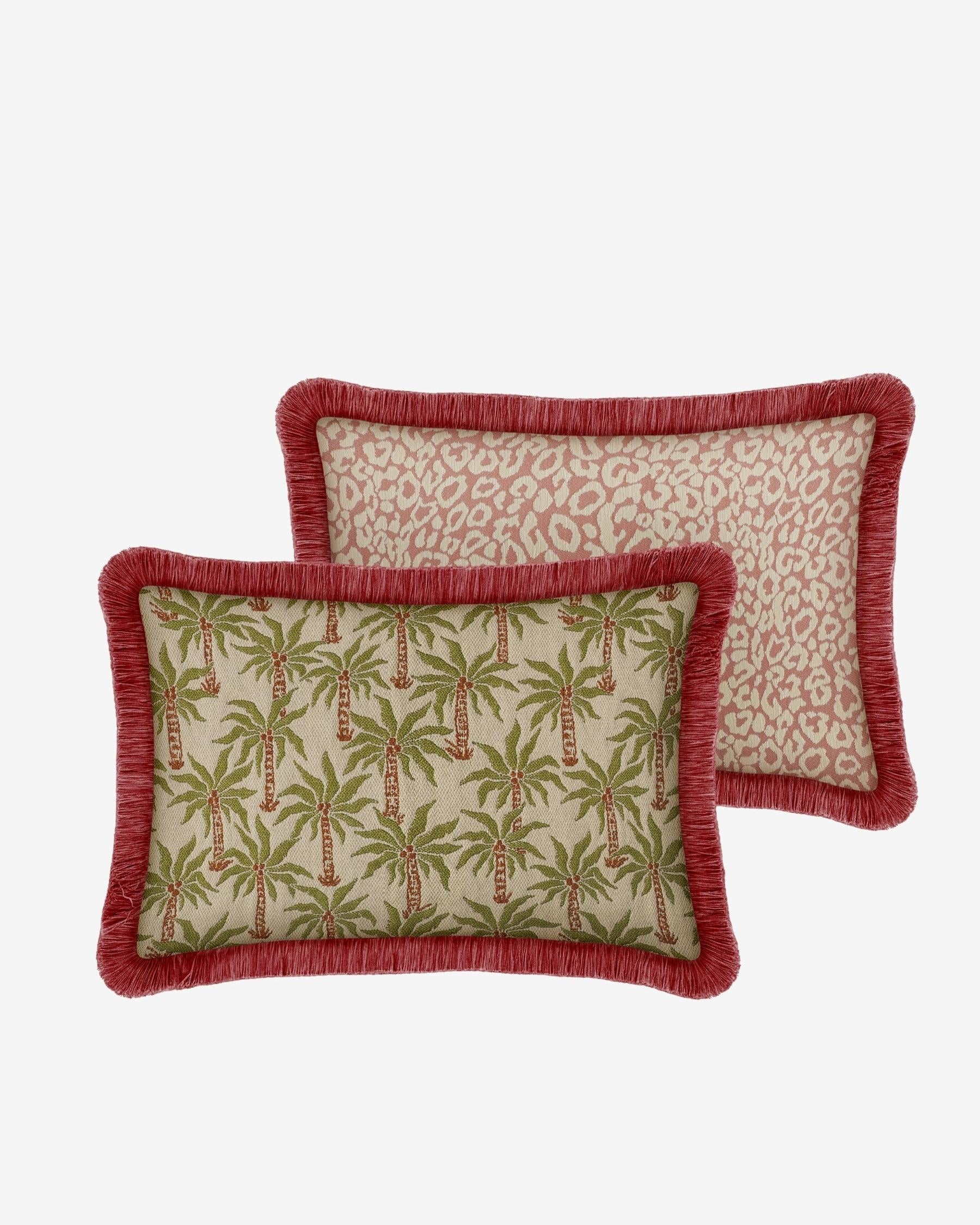 Double sided cushion Laura Olive & Spice x Maya Rose & Ecru