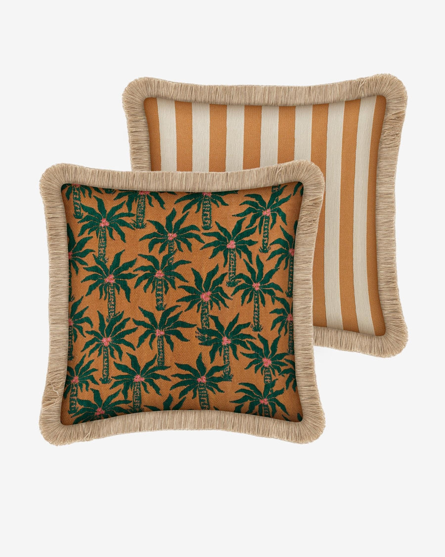 Double sided cushion Laura Moss & Caramel x Jackie Caramel & Ecru