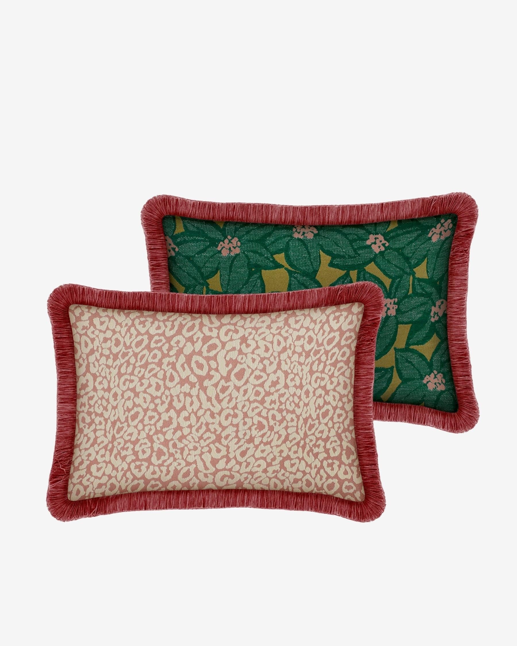Double sided cushion Maya Rose & Ecru x Michelle Moss & Olive