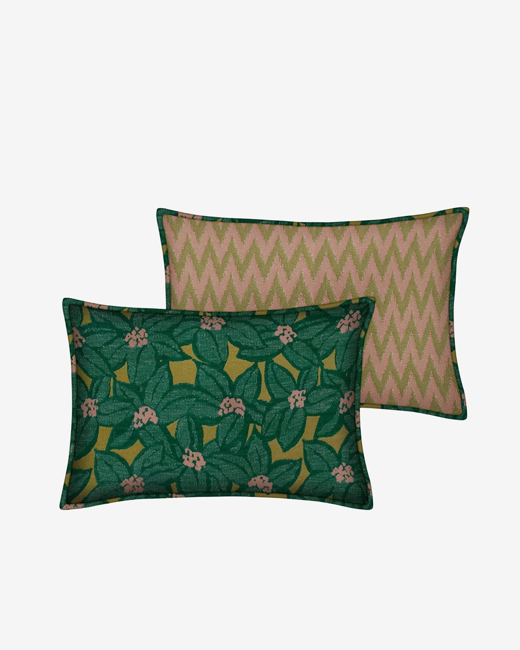 Double sided cushion Michelle Moss & Olive x Rosita Olive & Rose