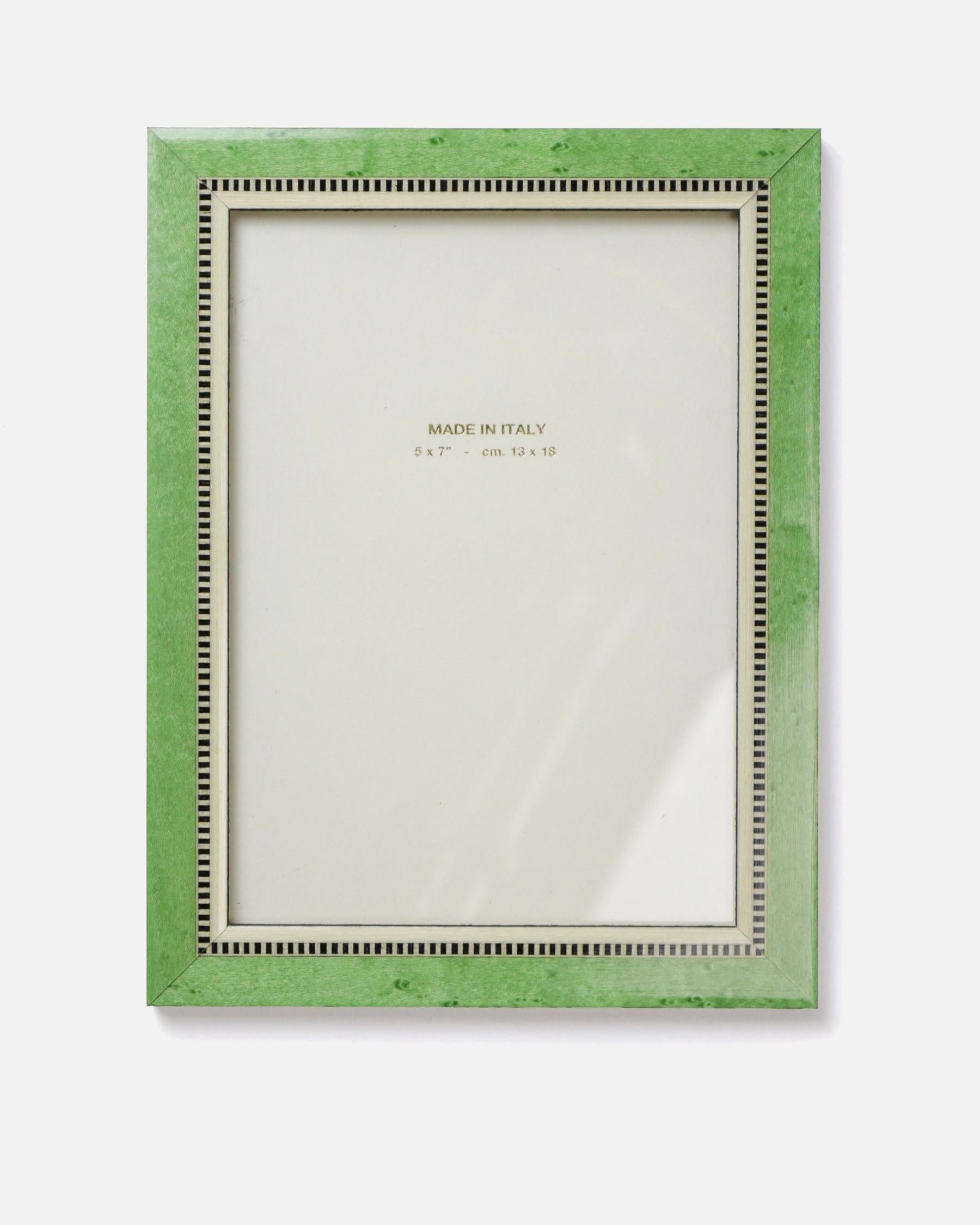 Hand-Inlaid Wooden Frame Ines | Emerald | Medium