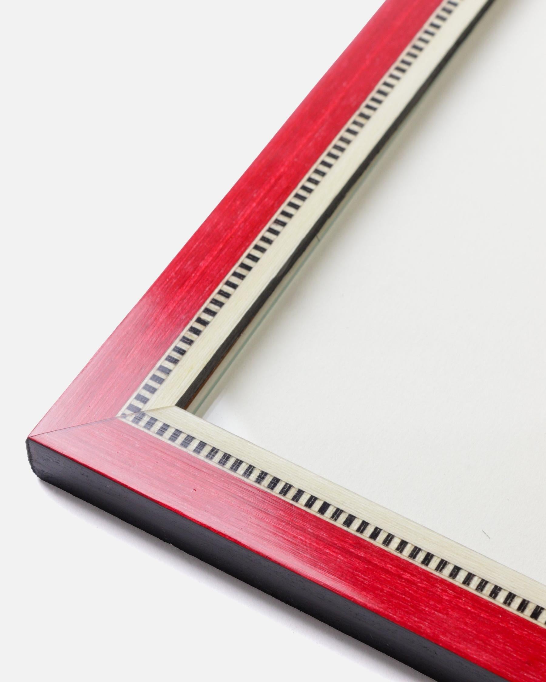 Handgemaakte Houten Fotolijst Ines | Robijnrood | Medium