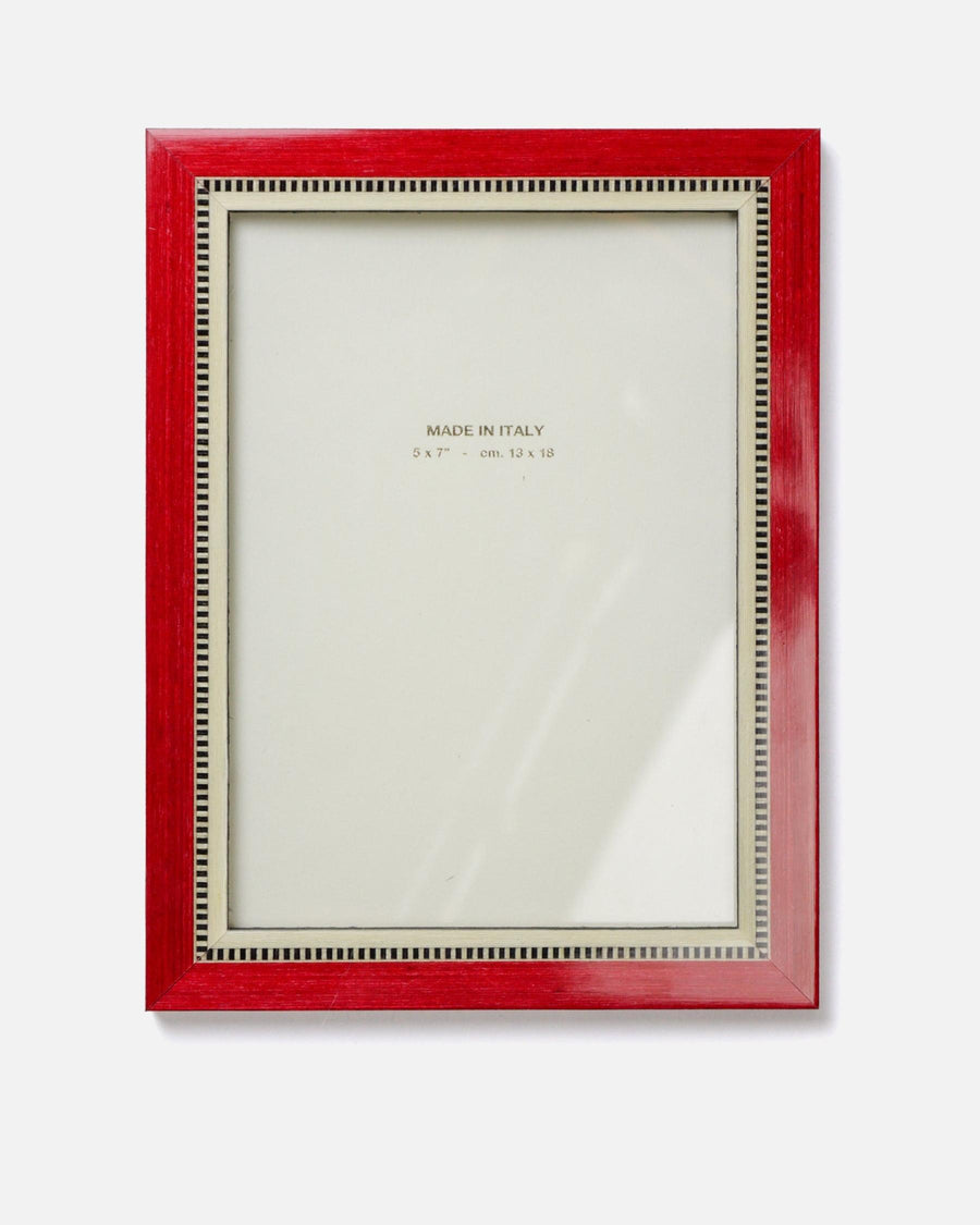 Hand-Inlaid Wooden Frame Ines | Ruby Red | Medium