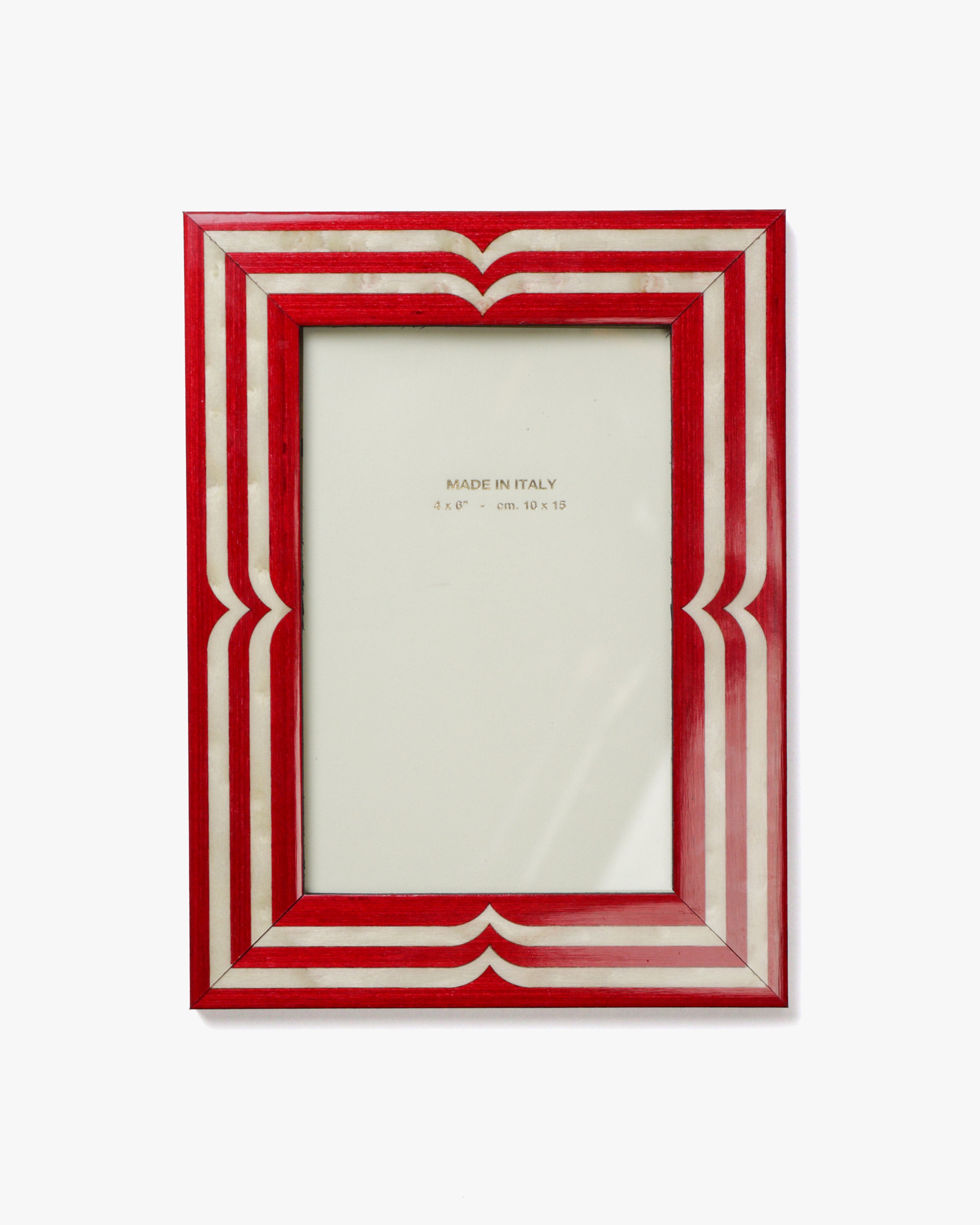 Hand-Inlaid Wooden Frame Uma | Ruby Red | Small