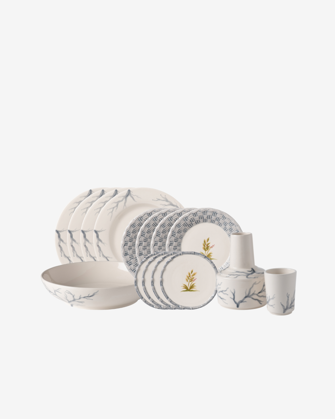 Handgeschilderde Keramiek Set Comporta | Zachtblauw