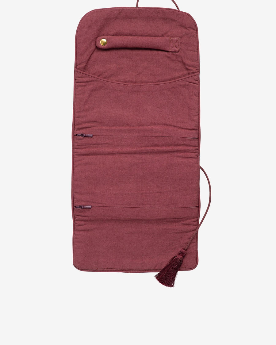 Jewelry Pouch Audrey Burgundy & Fern