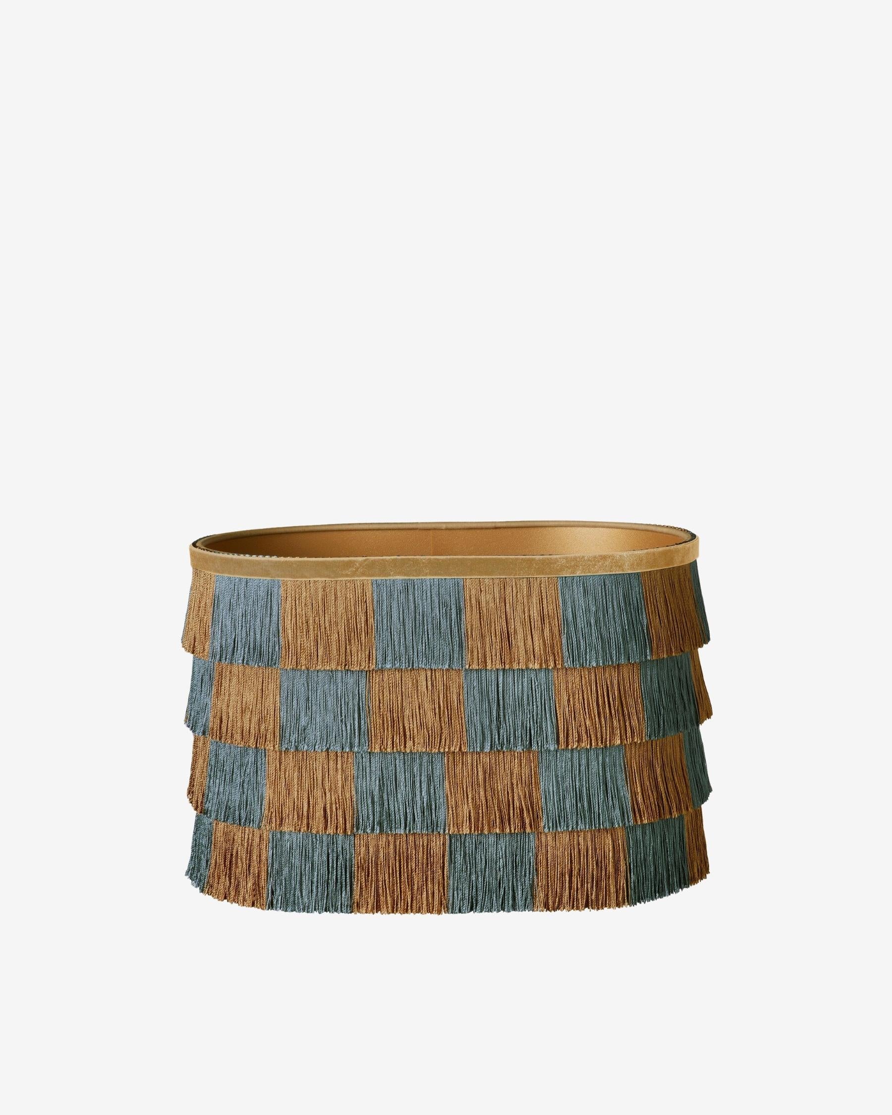 Lampshade Giselle Caramel & Dusty Blue