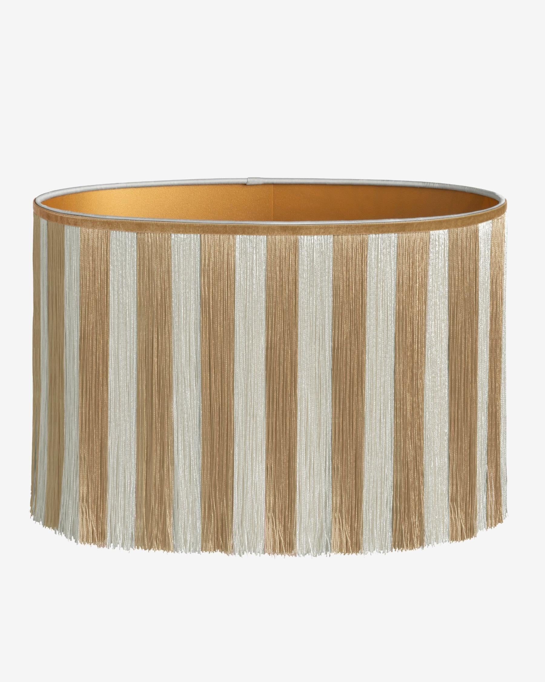 Lampshade Jackie Fringe Sand & Ecru