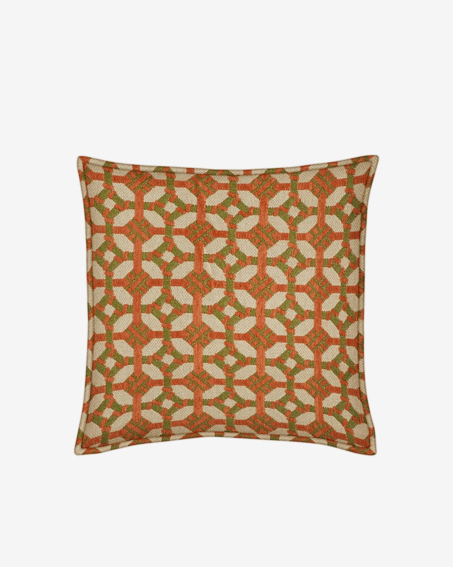 Cushion Coco Burnt Orange & Olive
